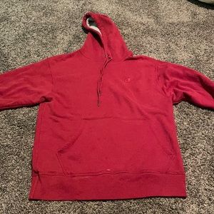 Red champion hoodie